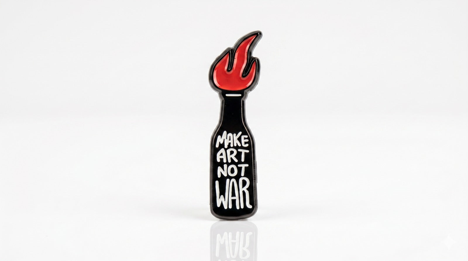 Make Art Not war Pin